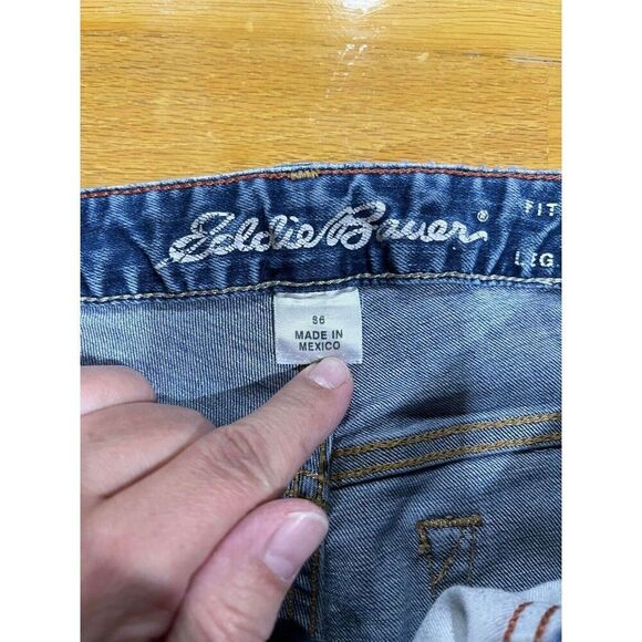 Eddie Bauer Jeans Womens S6 Bootcut Blue Mid Rise Denim Cowboy Western Casual - Picture 3 of 10